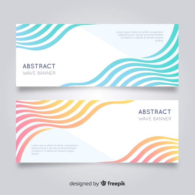 Premium Vector Abstract Wave Banners