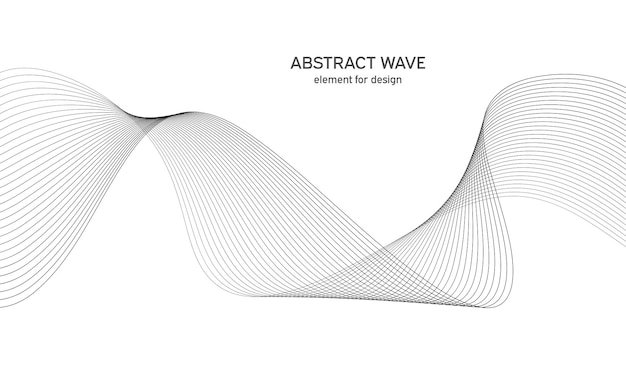 Premium Vector Abstract Wave Element Wave With Lines Created Using