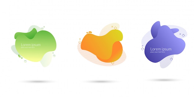 Abstract wave liquid element Premium Vector