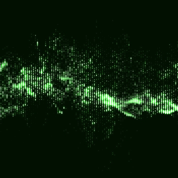 Abstract wave made of particles Free Vector