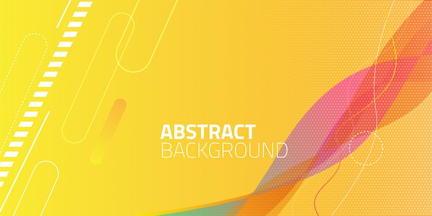 Premium Vector | Abstract wave yellow background