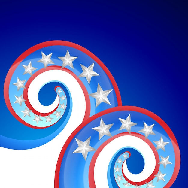 Download Abstract wavy american flag | Free Vector