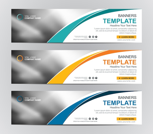 Premium Vector | Abstract web banner design background or header templates