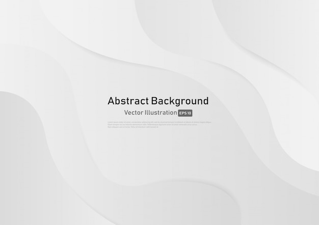 プレミアムベクター 抽象的な白とグレーのグラデーションカラーカーブの背景