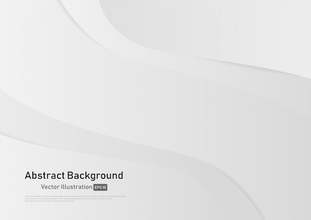 抽象的な白とグレーのグラデーションカラーカーブの背景 プレミアムベクター