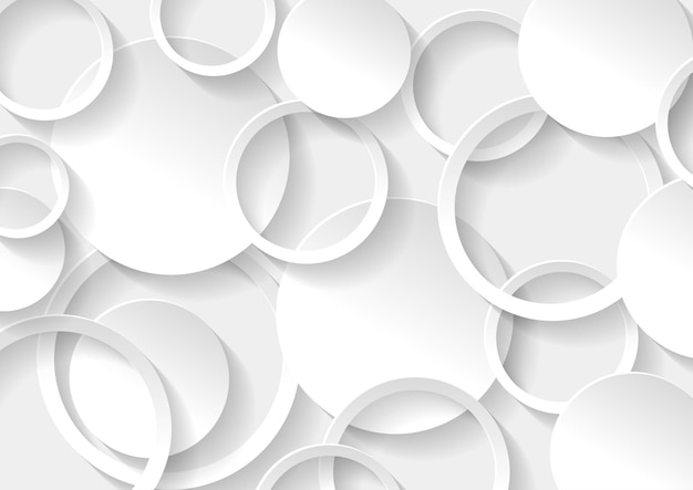 Premium Vector | Abstract white and grey circle background texture, geometric background template