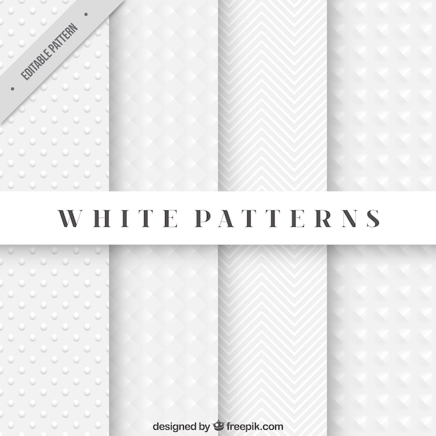 Abstract white patterns Vector Free Download