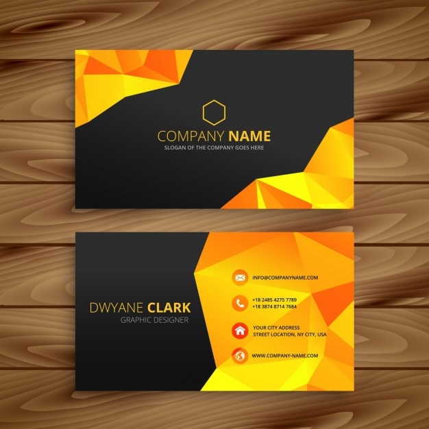 Free Vector | Abstract yellow business card