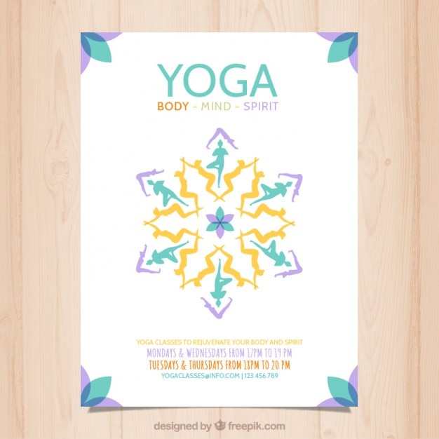 Abstract yoga poster