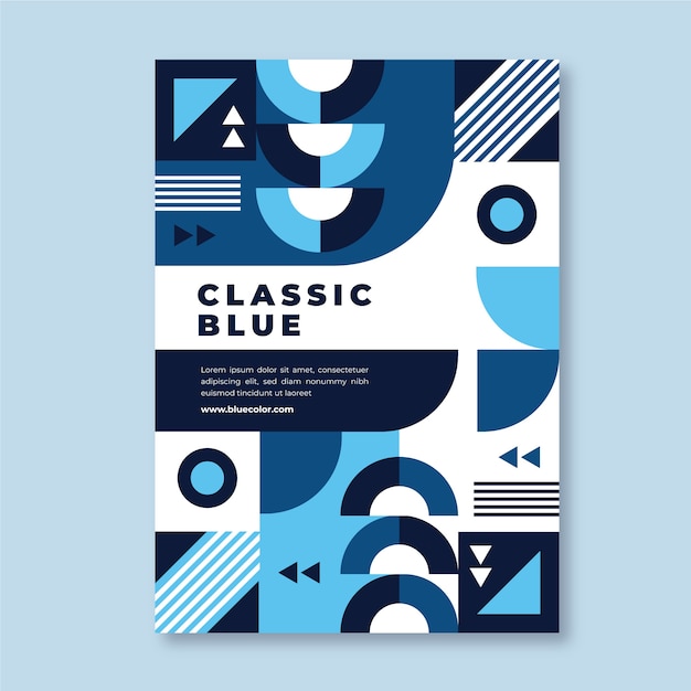 Free Vector | Abstratc classic blue poster template