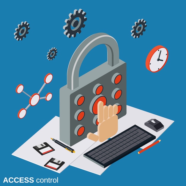 Premium Vector | Access control illustration illustration