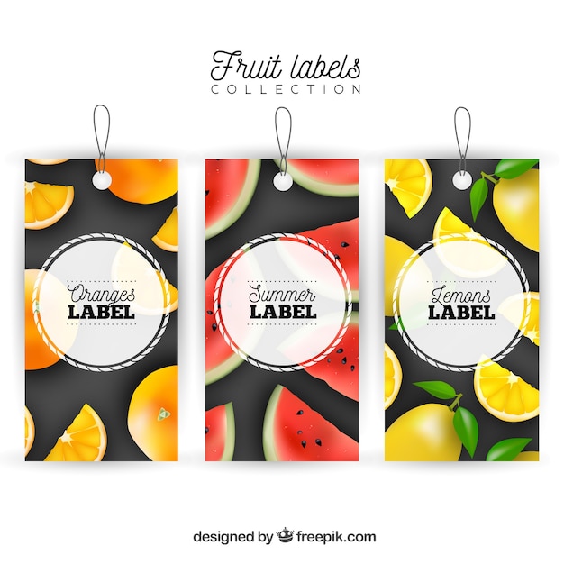 Acid fruit label collection
