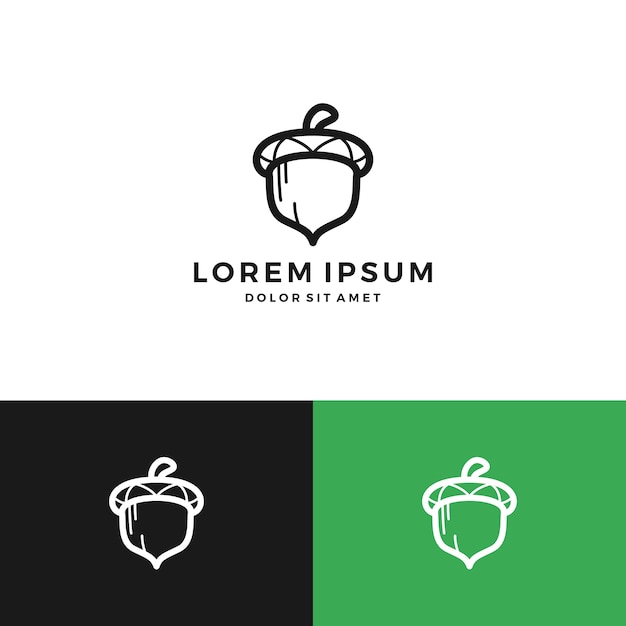 Acorn logo Premium Vector
