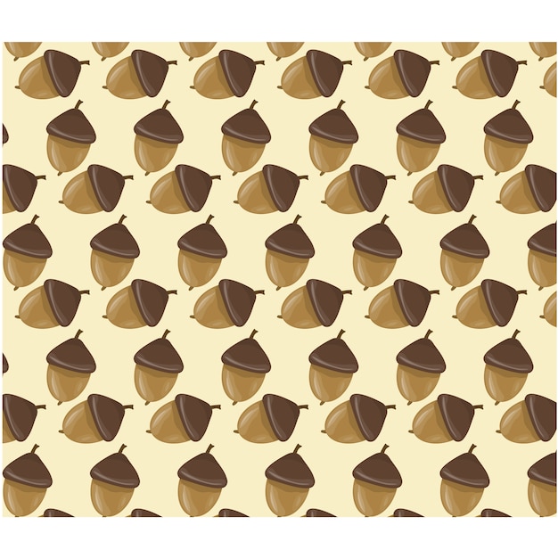 Free Vector Acorn pattern background