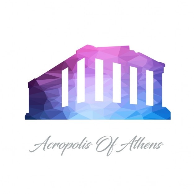 Acropolis Of Athens Polygonal Vector Free Download