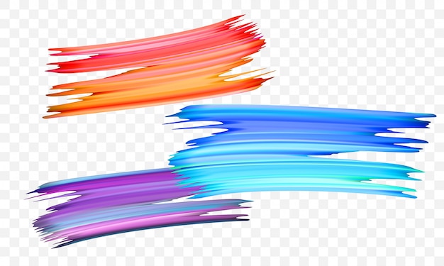 Download Premium Vector | Acrylic paint brush color abstract strokes