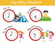 Premium Vector Activity Chart Showing Different Daily Routine Of Kids