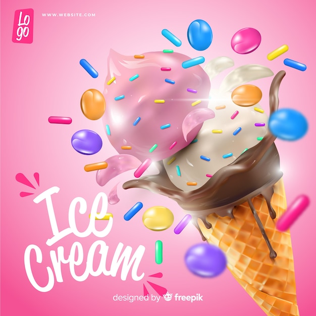 Download Logo Ideas For Ice Cream PSD - Free PSD Mockup Templates
