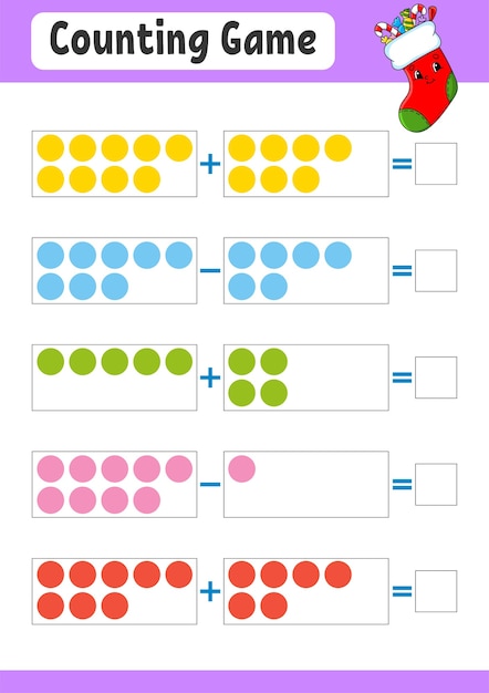 Premium Vector | Addition and subtraction illustration