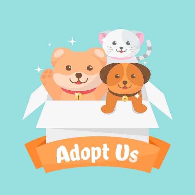 free-vector-adopt-a-pet-concept-illustrated