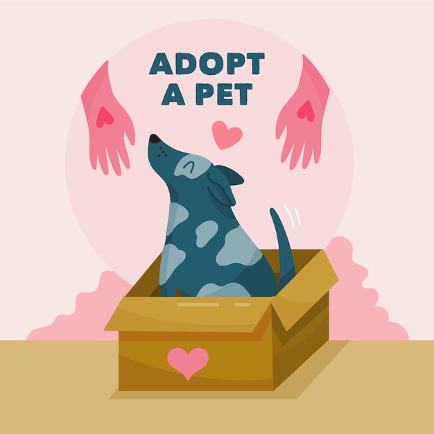 Free Vector | Adopt a pet concept illustration with dog