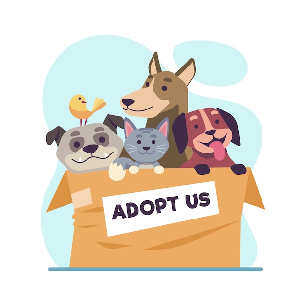 Adopt a pet concept | Free Vector