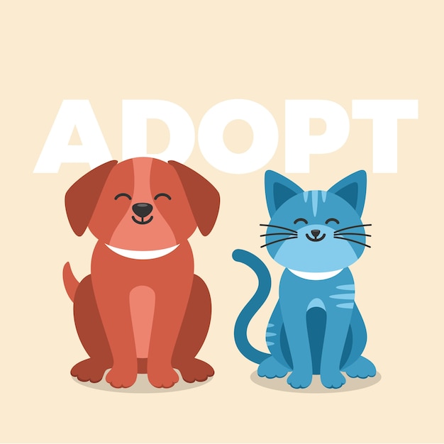 Free Vector | Adopt a pet concept