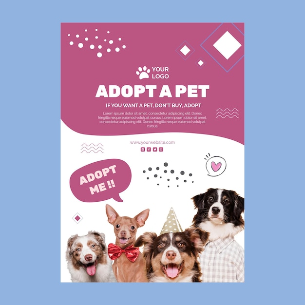 free-vector-adopt-a-pet-flyer-template