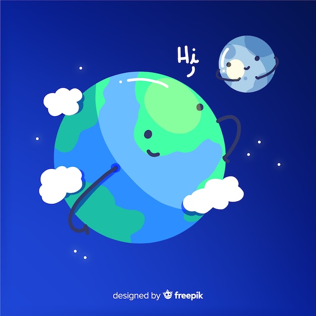 Free Vector | Adorable background of the earth