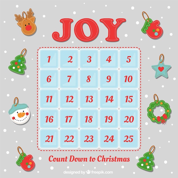 Free Vector Advent calendar joy