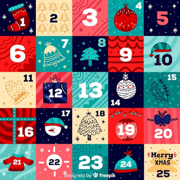 Free Vector | Advent calendar