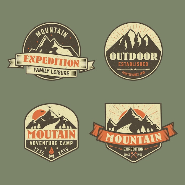 Premium Vector | Adventure badge collection