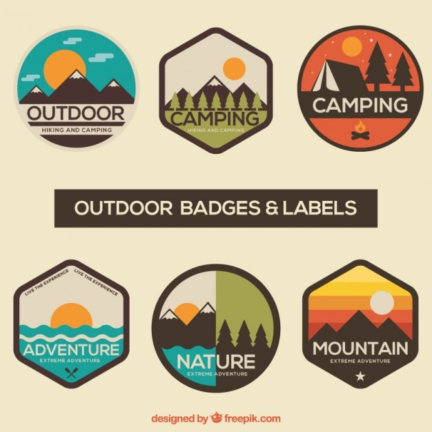 Adventure badges and labels pack
