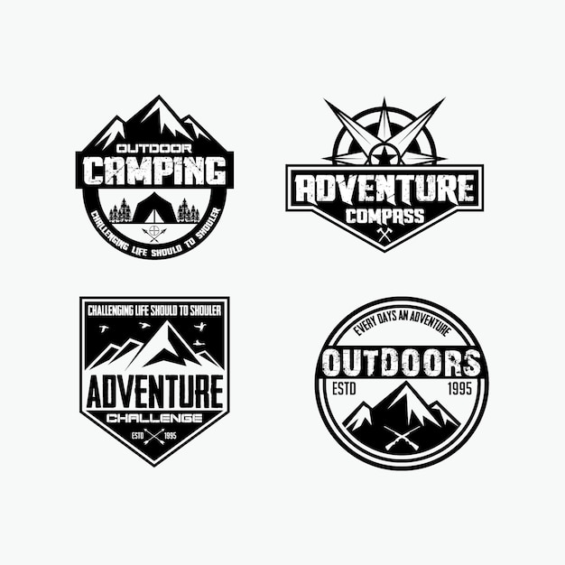 Premium Vector | Adventure badges and logo