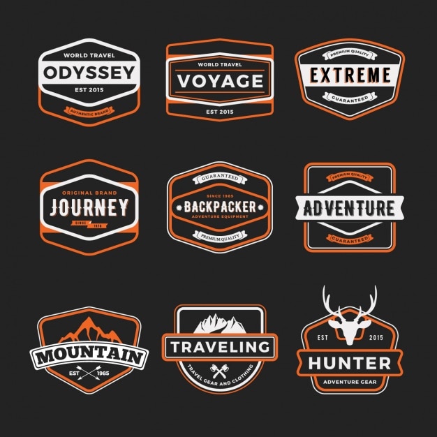 Adventure badges set