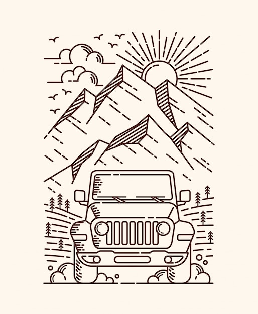 Download Free Adventure By Car Line Illustration Premium Vector Use our free logo maker to create a logo and build your brand. Put your logo on business cards, promotional products, or your website for brand visibility.