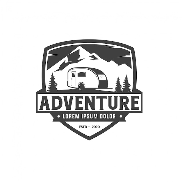 Download Free Adventure Campers Badge Logo Design Premium Vector Use our free logo maker to create a logo and build your brand. Put your logo on business cards, promotional products, or your website for brand visibility.