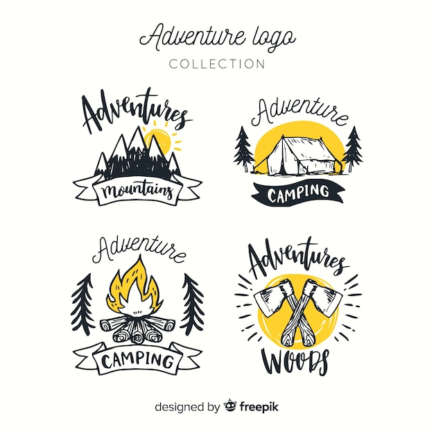 Premium Vector | Adventure logo collection