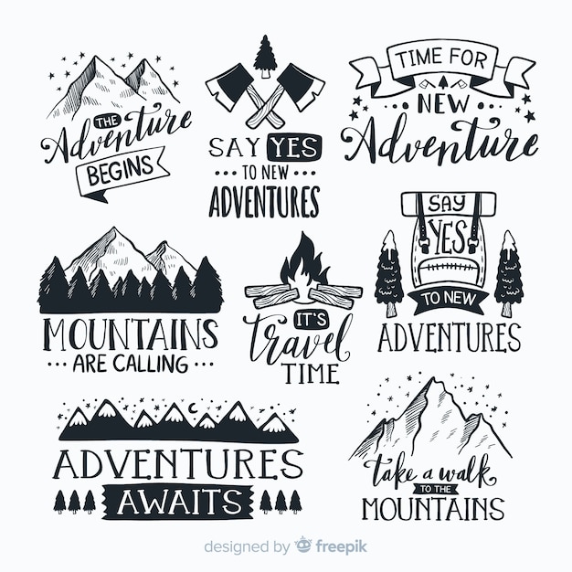 Download Free Download Free Adventure Logo Collection Vector Freepik Use our free logo maker to create a logo and build your brand. Put your logo on business cards, promotional products, or your website for brand visibility.