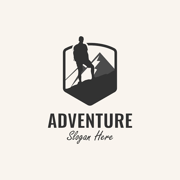 Download Free Adventure Logo Design Inspiration With Climber And Mountain Use our free logo maker to create a logo and build your brand. Put your logo on business cards, promotional products, or your website for brand visibility.
