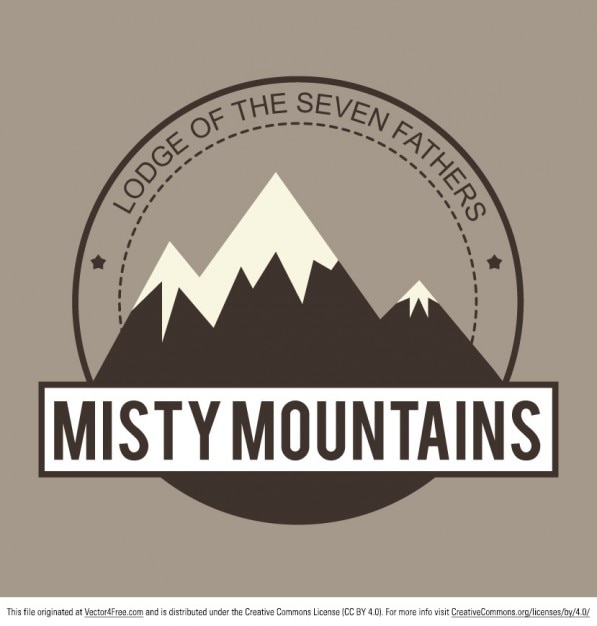 Adventure mountain badge vector