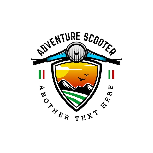 Download Free Adventure Scooter Badge Logo Template Premium Vector Use our free logo maker to create a logo and build your brand. Put your logo on business cards, promotional products, or your website for brand visibility.
