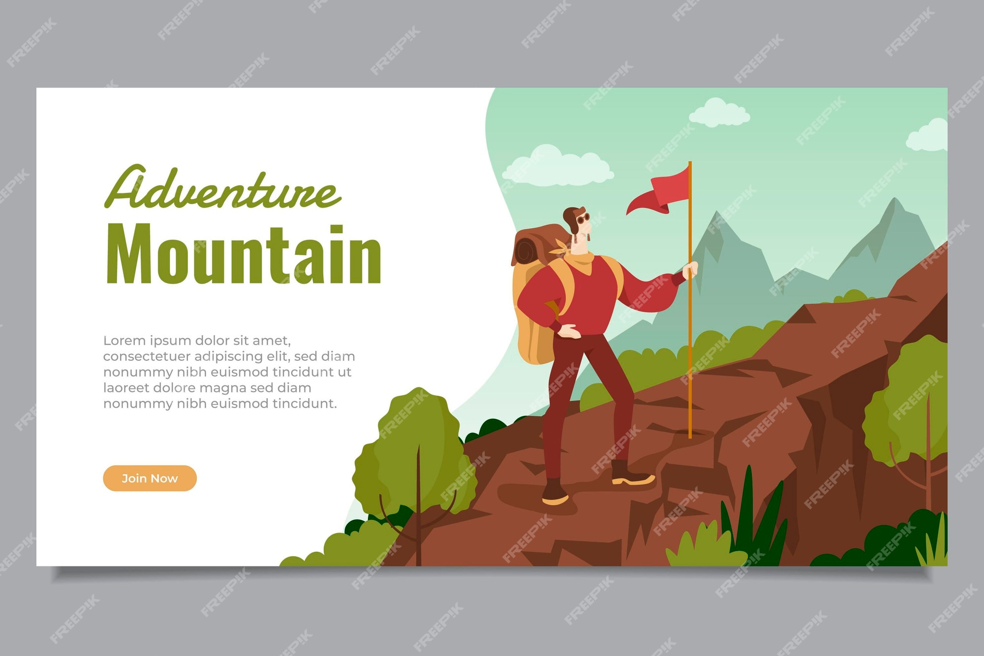 Free Vector | Adventure social media post template