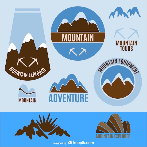 Adventure tour logos and labels