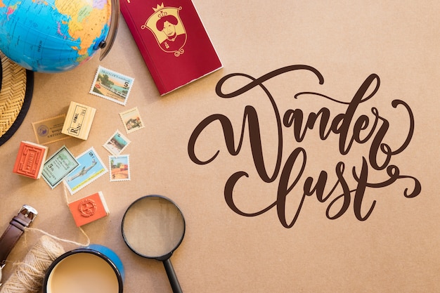 Adventure Travel Lettering Free Vector