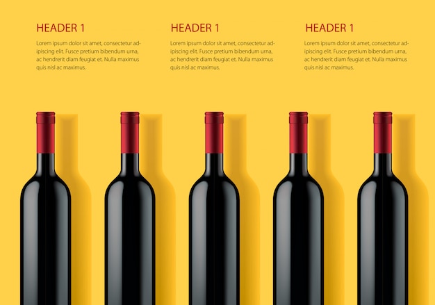 Advertising banner template for alcohol products on yellow ...