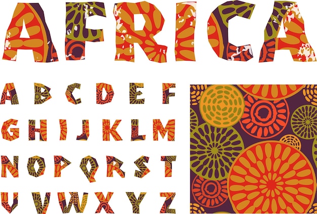 Premium Vector | Africa. alphabet and pattern