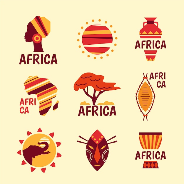 Premium Vector | Africa logo collection