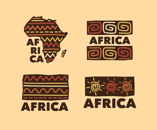 Premium Vector Africa logo collection