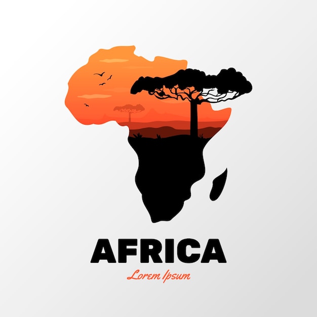Free Vector Africa Map Logo Template 1191